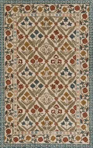 Momeni Cotswold Floral Blue Hand Tufted Area Rug 2' X 3'
