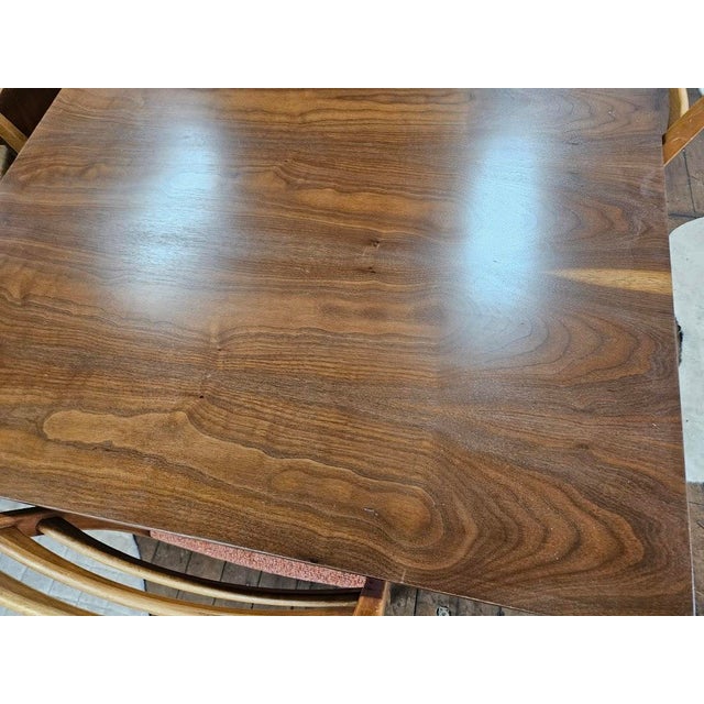 Brown Mid-Century Modern Walnut Dining Table For Sale - Image 8 of 8