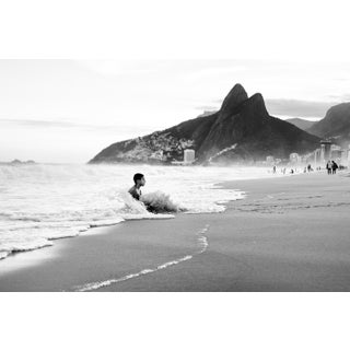 "A Moment of Peace (Ipanema Beach, Rio De Janeiro, Brazil)" Contemporary Black and White Photograph, Size 4 For Sale
