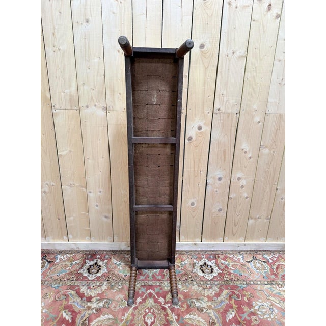 Long Office Bench with Turned Legs For Sale - Image 5 of 6