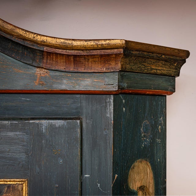 South German Folk Art Hand-Painted Wardrobe, 1860 For Sale - Image 6 of 8