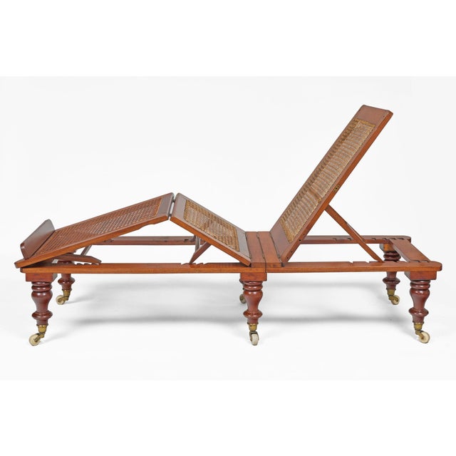 Campaign Mid 19th Century Campaign Folding Caned Daybed For Sale - Image 3 of 16