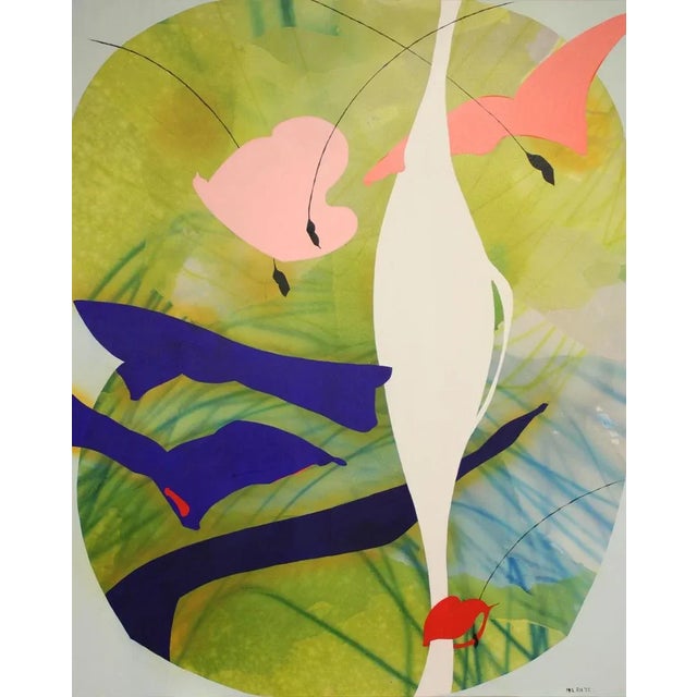 "But Even in Reality, the Rabbit Hole Made an Appearance" Contemporary Original Abstract Acrylic Painting by Mel Rea For Sale