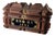 19th Century American Folk Art Tramp Art Casket Box With 1891 Date For Sale
