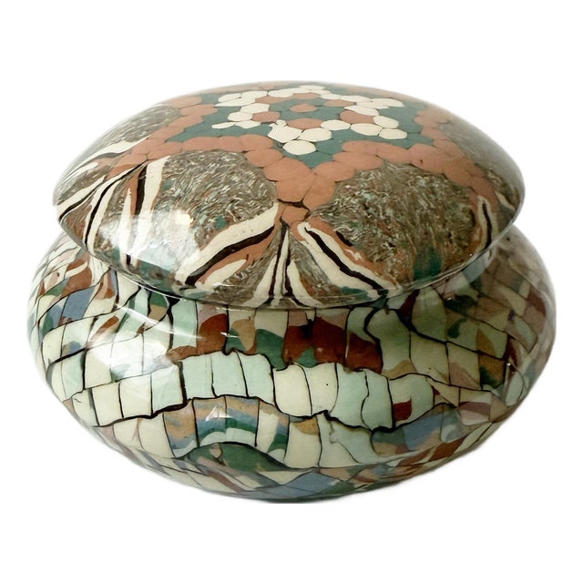 1950s Signed Gerbino Vallauris Lidded Jar For Sale