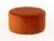 Late 20th Century Modern Burnt Orange Velvet Circular Ottoman For Sale - Image 5 of 8