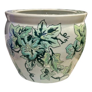 Vintage Chinese Fish Bowl Planter For Sale