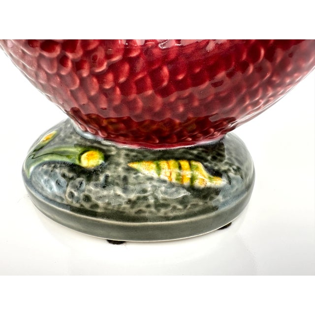 Ceramic Vintage 1960's Mid Century Hand Painted Portugal Fish Pitcher For Sale - Image 7 of 10