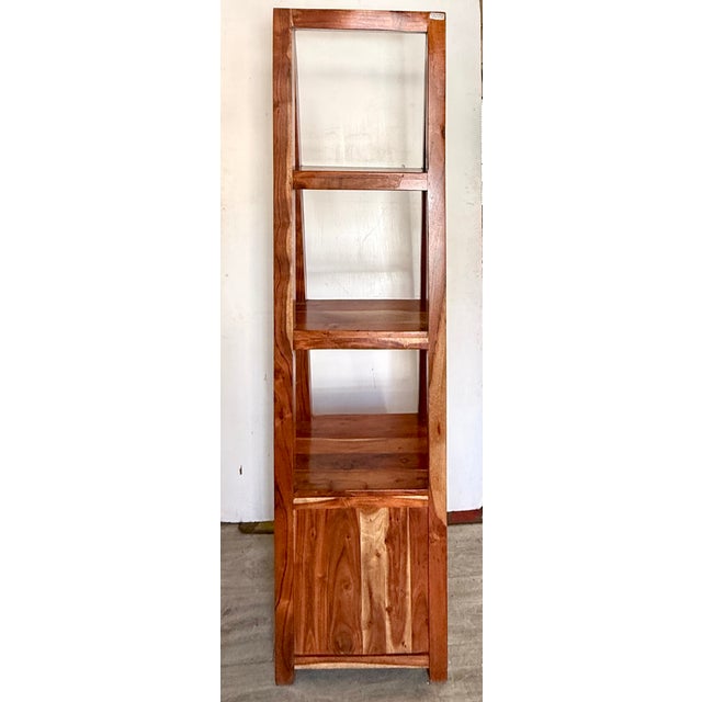 Sagebrook Home Teakwood Slanted Shelving 71” Tall | Chairish