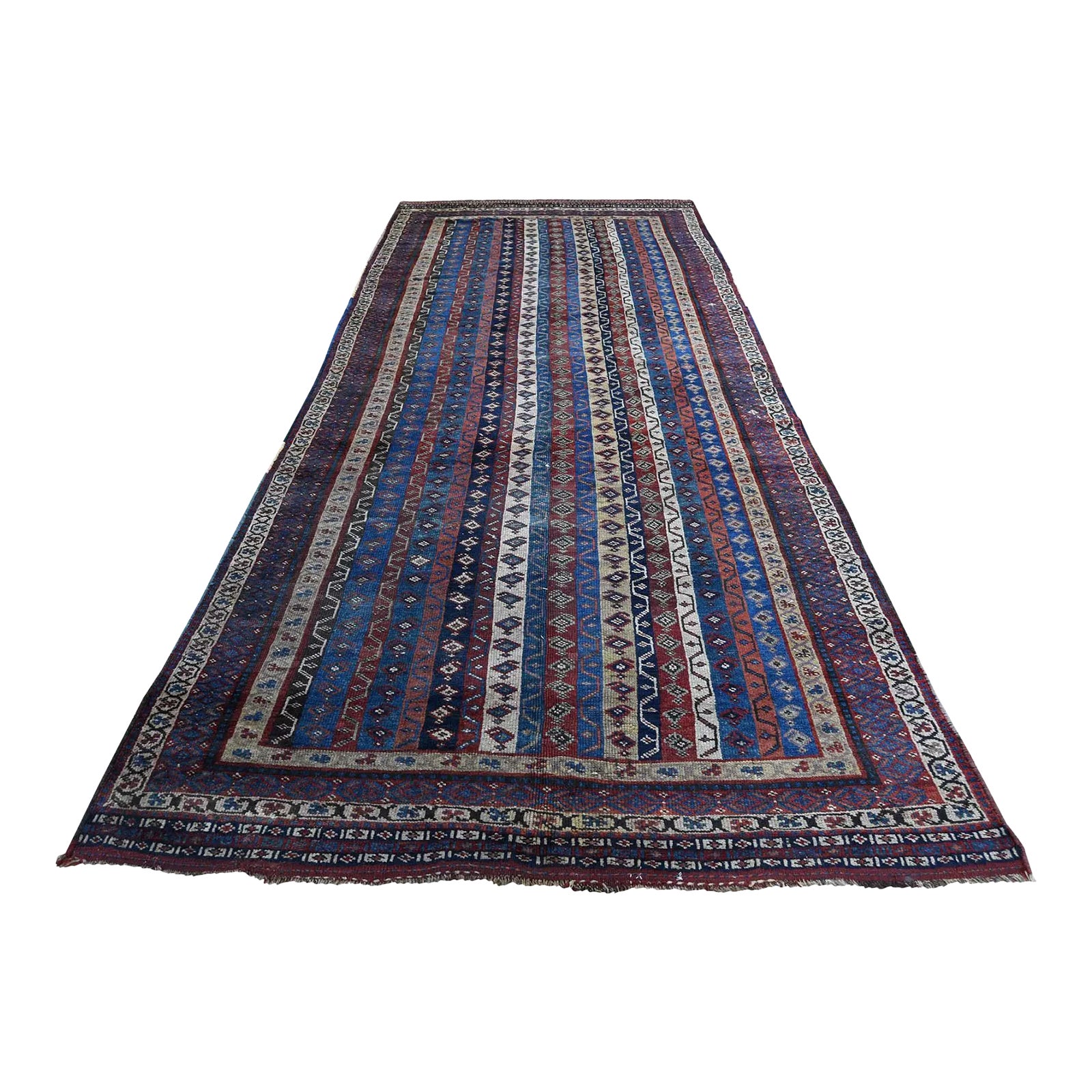 Late 19th Century Antique Persian Tribal Lori Buft Rug | Chairish