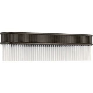 Marie Flanigan for Visual Comfort Signature Menil 24" Linear Sconce in Bronze with Crystal Rods For Sale