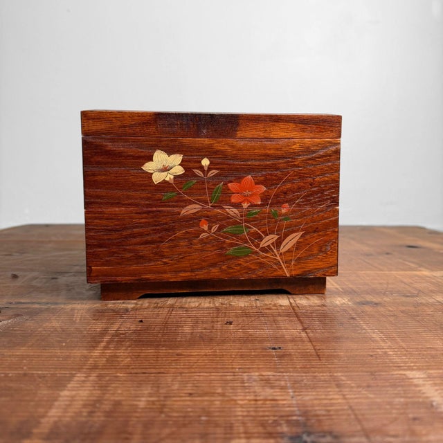 Vintage Japanese Jubako Stacking Box with Floral Decoration, 1970s For Sale - Image 14 of 14
