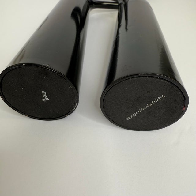 Danish Mikaela Dorfel Modern Black Double Candle Tango Candlestick Holders- Set of 2 For Sale - Image 9 of 9