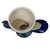 De Sarreguemines French Majolica Peacock Egg Cup Sarreguemines Circa 1920 For Sale - Image 4 of 9