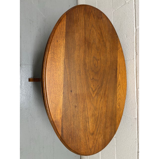 Brown Antique Victorian Oval Parlor Accent Table. For Sale - Image 8 of 8