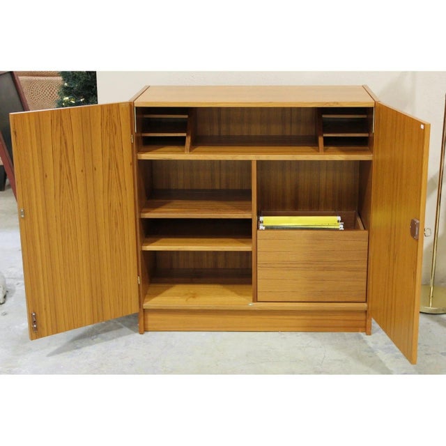 Mid-Century Modern Dania Teak Folding Desk For Sale - Image 3 of 5