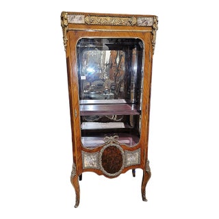 1960s Louis XV Style Vitrine Curio Cabinet For Sale