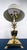 Mid-Century Modern Vintage Frederick Cooper Style Hollywood Regency Brass Pineapple Table Lamp With Diffuser Shade For Sale - Image 3 of 10