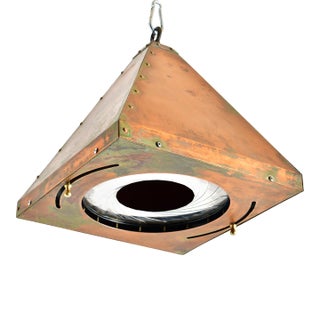 Pyramid Iris Copper Pendant For Sale