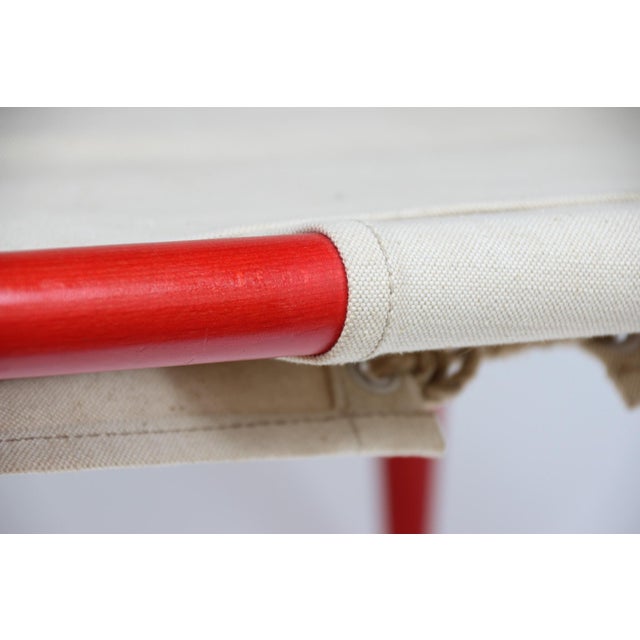 Vintage Red Safari Chair, 1970s For Sale - Image 10 of 13