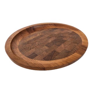 1960s Dansk Staved Teak Charcuterie Board Designed by Jens H Quistgaard For Sale