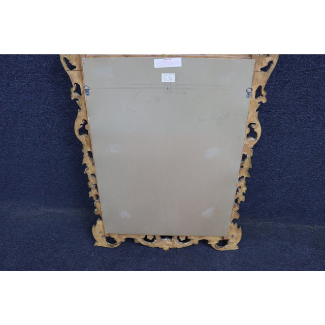 Italian Rococo Revival Hand-Carved Giltwood Wall Mirror For Sale - Image 10 of 14
