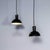 1940s English Black Enamel Factory Lamp, 1940s For Sale - Image 5 of 11
