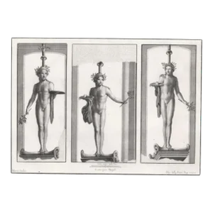 18th Century Male Nude Classical Engraving