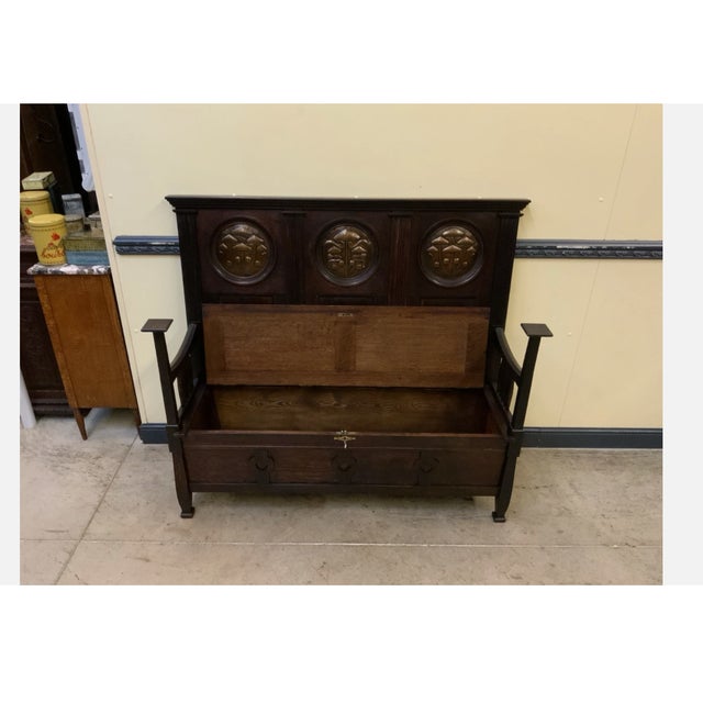 Antique Art Nouveau Bench, 1900 For Sale - Image 6 of 9
