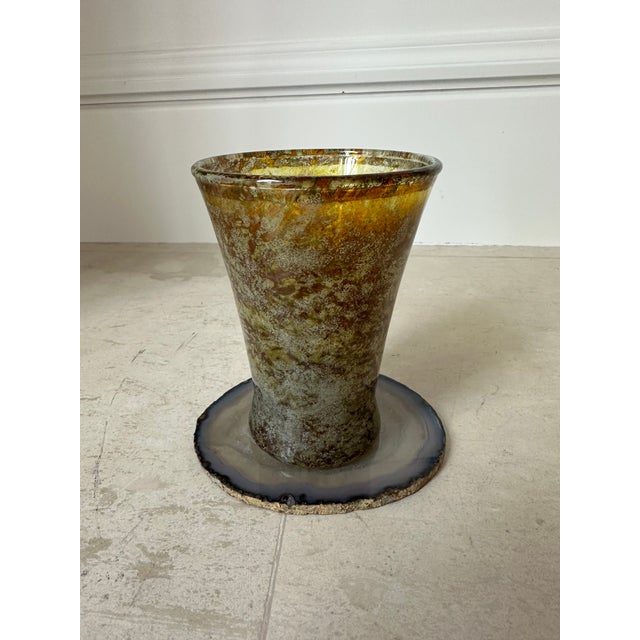 Vintage 1970’s Natural Brazilian Agate Chalcedony Stone Coasters - Set of 4 For Sale - Image 10 of 12