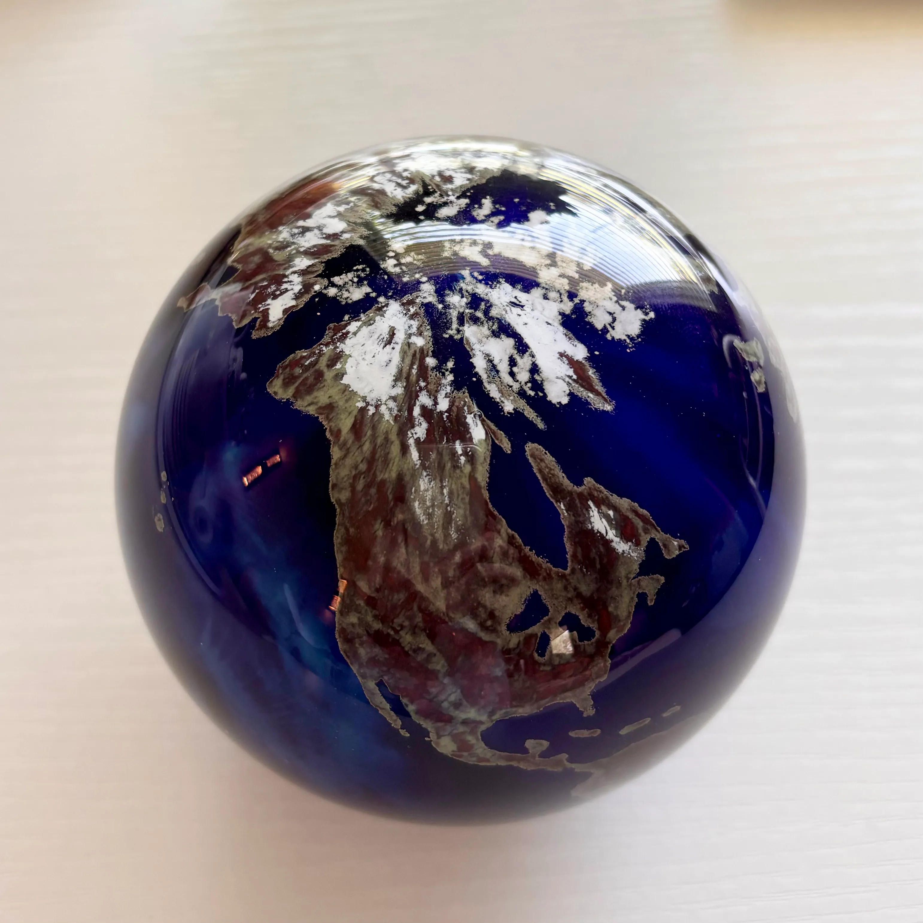 1990s Lundberg Studios Contemporary Art Glass #415 Worldweight