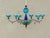 Postmodern Blue Chandelier, 1980s For Sale - Image 4 of 14