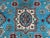 Textile Turquoise and Red Kazak Wool Area Rug With Tribal Motifs, 6'7" X 9'8" For Sale - Image 7 of 16