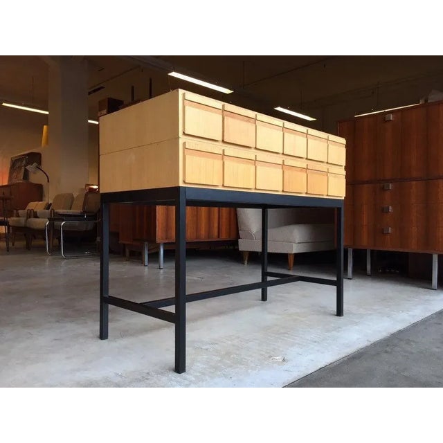 Oak Register Cabinet, 1960s For Sale - Image 9 of 11