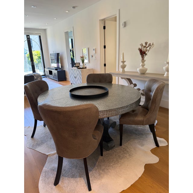 4 X Leather Dining Chair by Cisco Home For Sale - Image 11 of 11