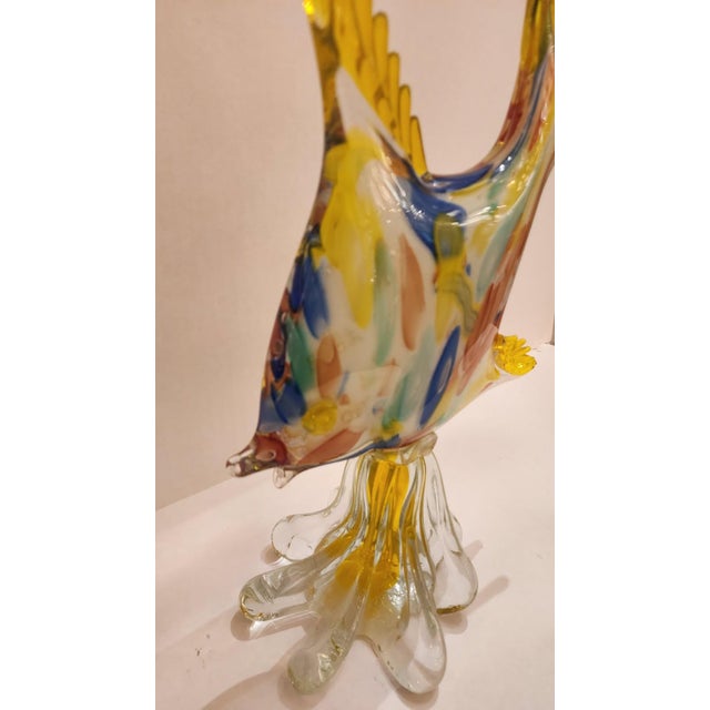 Mid-Century Modern Early 20th Century Murano Style Art Glass Fish Sculpture For Sale - Image 3 of 6
