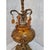 Gold Hollywood Regency Dopamine Decor Table Lamp Gold Art Glass Cherub Base Crystal Prisms For Sale - Image 8 of 8