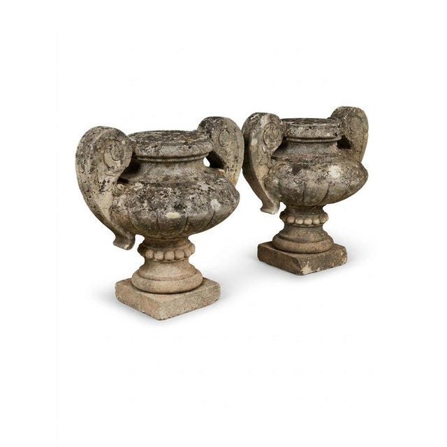 Bring timeless neoclassical elegance to your outdoor landscape or interior conservatory with this striking pair of vintage...