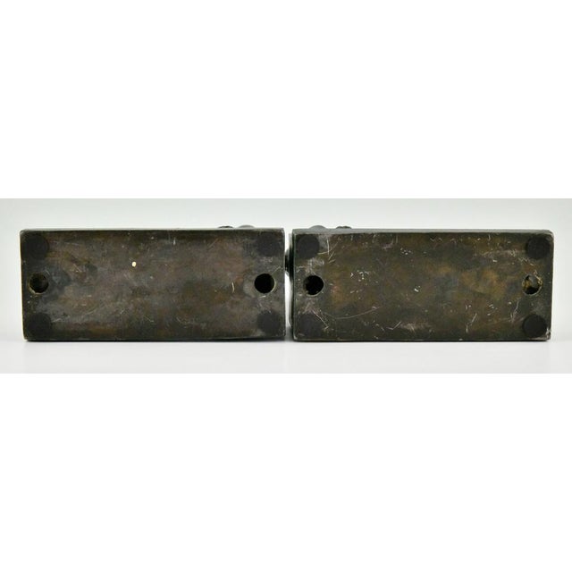 Art Deco Bookends with Seated Nudes by Janle for Max Le Verrier, 1930, Set of 2 For Sale - Image 10 of 11