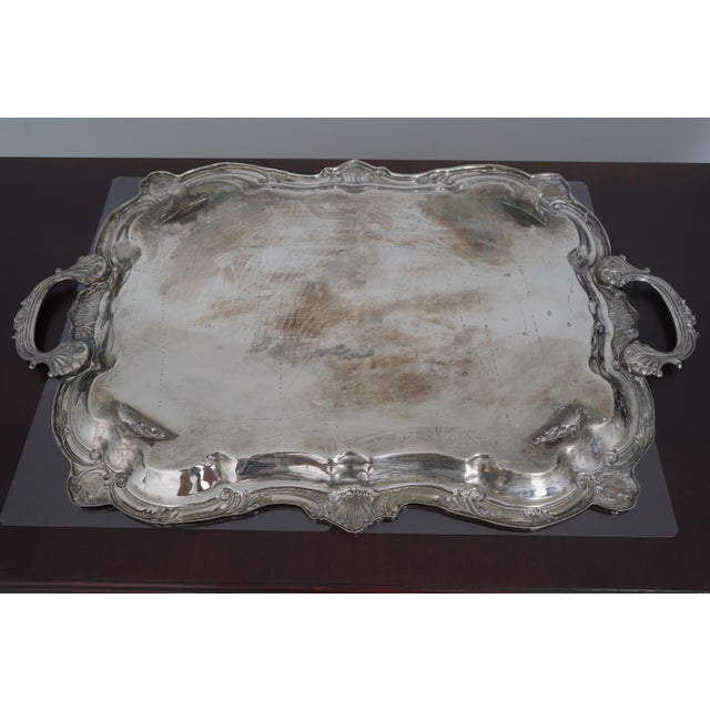 1980s Outstanding 7 Piece Silverplate Tea Set W. Kettle on Stand For Sale - Image 14 of 14