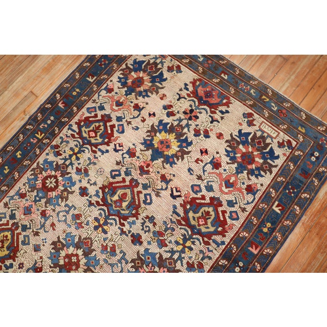 Antique Zeychour Caucasian Kuba Rug - 4'3" x 5'3" For Sale In New York - Image 6 of 7