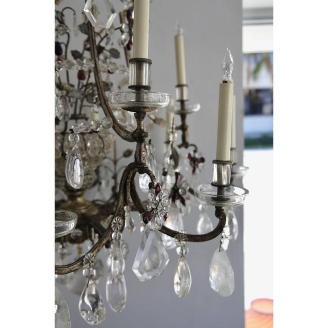 Transparent Maison Bagues Rock Crystal Chandelier For Sale - Image 8 of 11