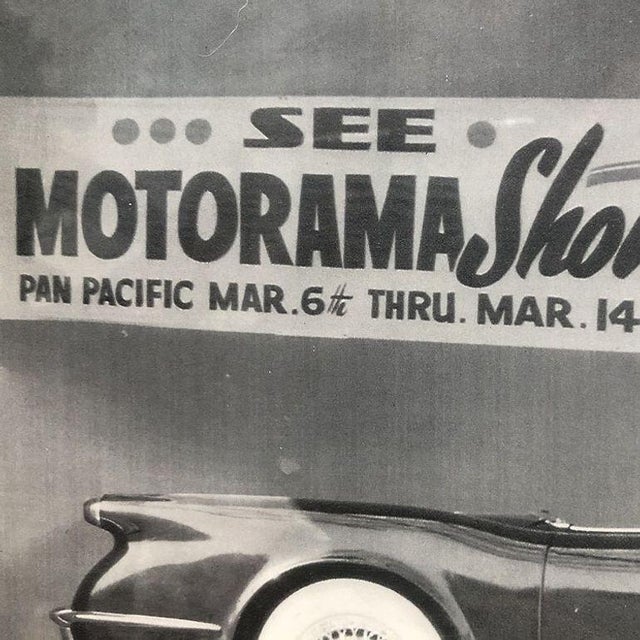 Mid-Century Gm Chevrolet Corvette Black & White Lithograph Print in Frame For Sale - Image 4 of 5