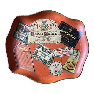 Vintage French Liqueur Tray For Sale