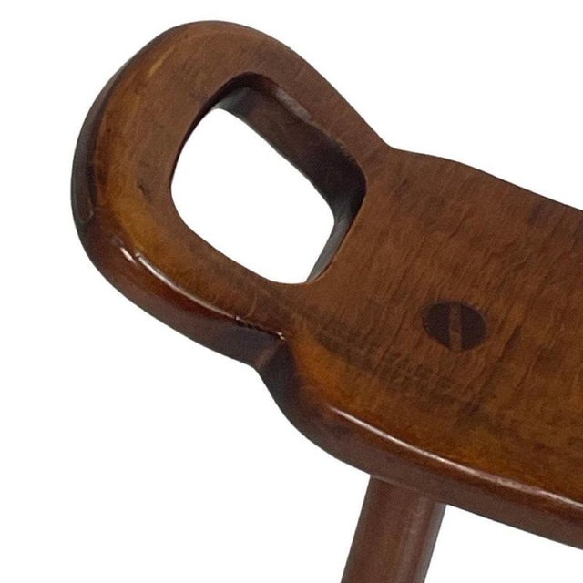 Industrial Spanish Brutalist Marbella Bar Stool by Sergio Rodrigues for Confonorm, 1970s For Sale - Image 3 of 8