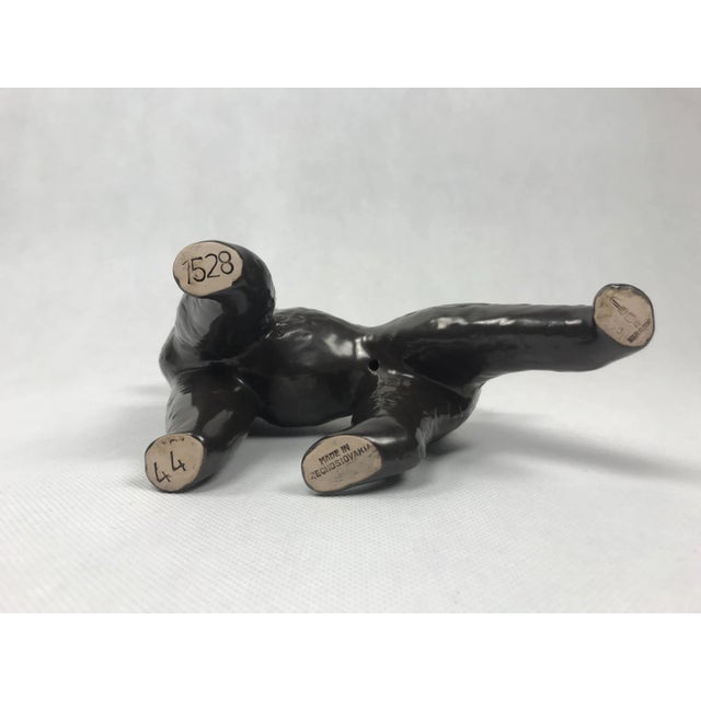 Ceramic Ceramic Poodle Figurine from Znojmo, 1960s For Sale - Image 7 of 11