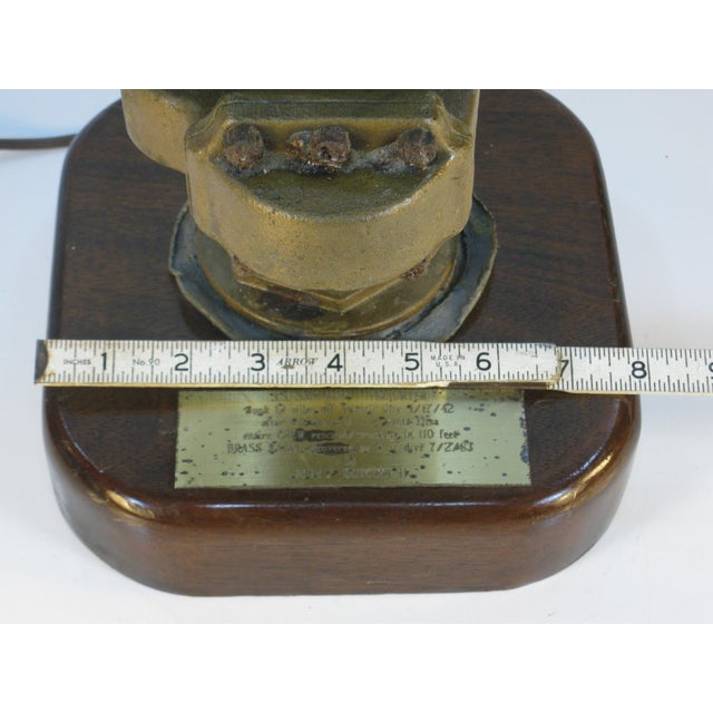 Table Lamp Nautical Antique S.S. San Jose Brass Recovered Pipe For Sale - Image 15 of 16
