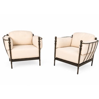 Michael Taylor Designs Outdoor Montecito Club Chairs, 2 pieces, Attributed For Sale