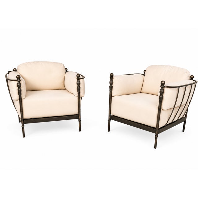 Michael Taylor Designs Outdoor Montecito Club Chairs, 2 pieces, Attributed For Sale