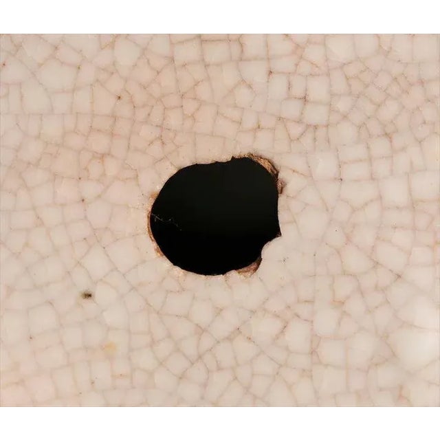 Antique 19th c. Chinese monochrome white crackle glaze baluster shaped urn. Very successful shape and glaze technique....